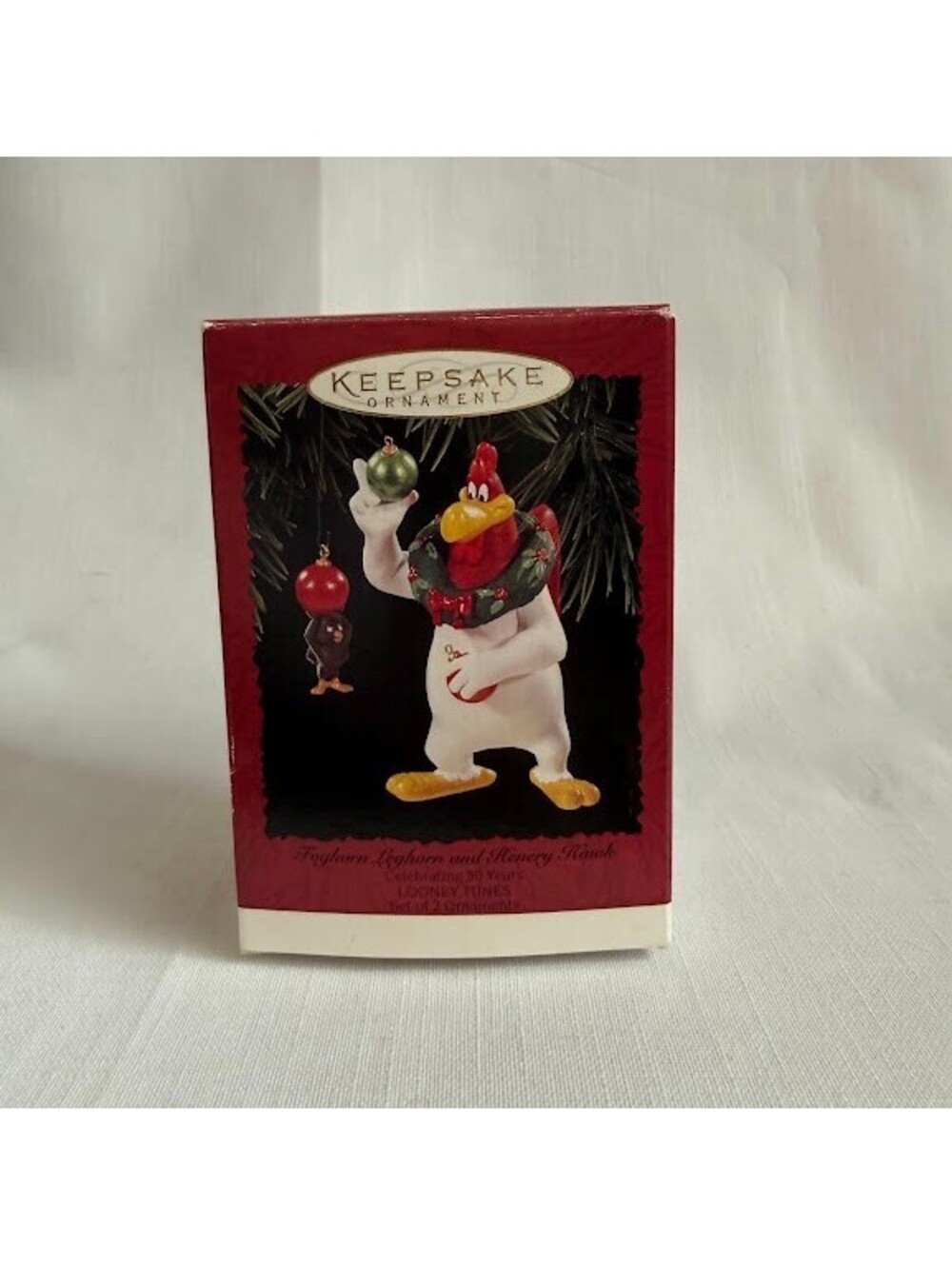 Hallmark 1996 Keepsake Ornament Looney Tunes Foghorn Leghorn and Henery Hawk (2) - Picture 1 of 4